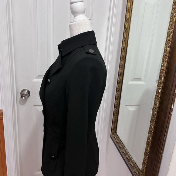 Clavin Klein Women's Black Double-Breasted Jacket size 2 - Picture 3 of 9